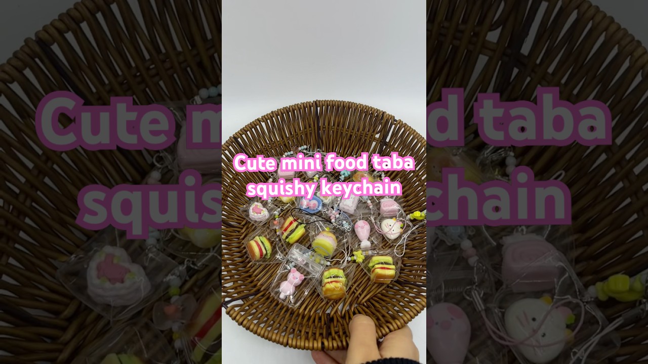 Mini taba squishy keychains, want or need 🍔#squishy #squishys #cutecore #cute #kawaii #handmade