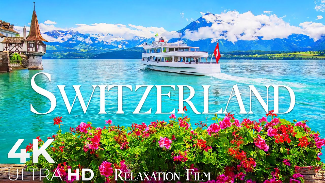 Switzerland 4K • Alps Nature Relaxation Film with Peaceful Meditation Music
