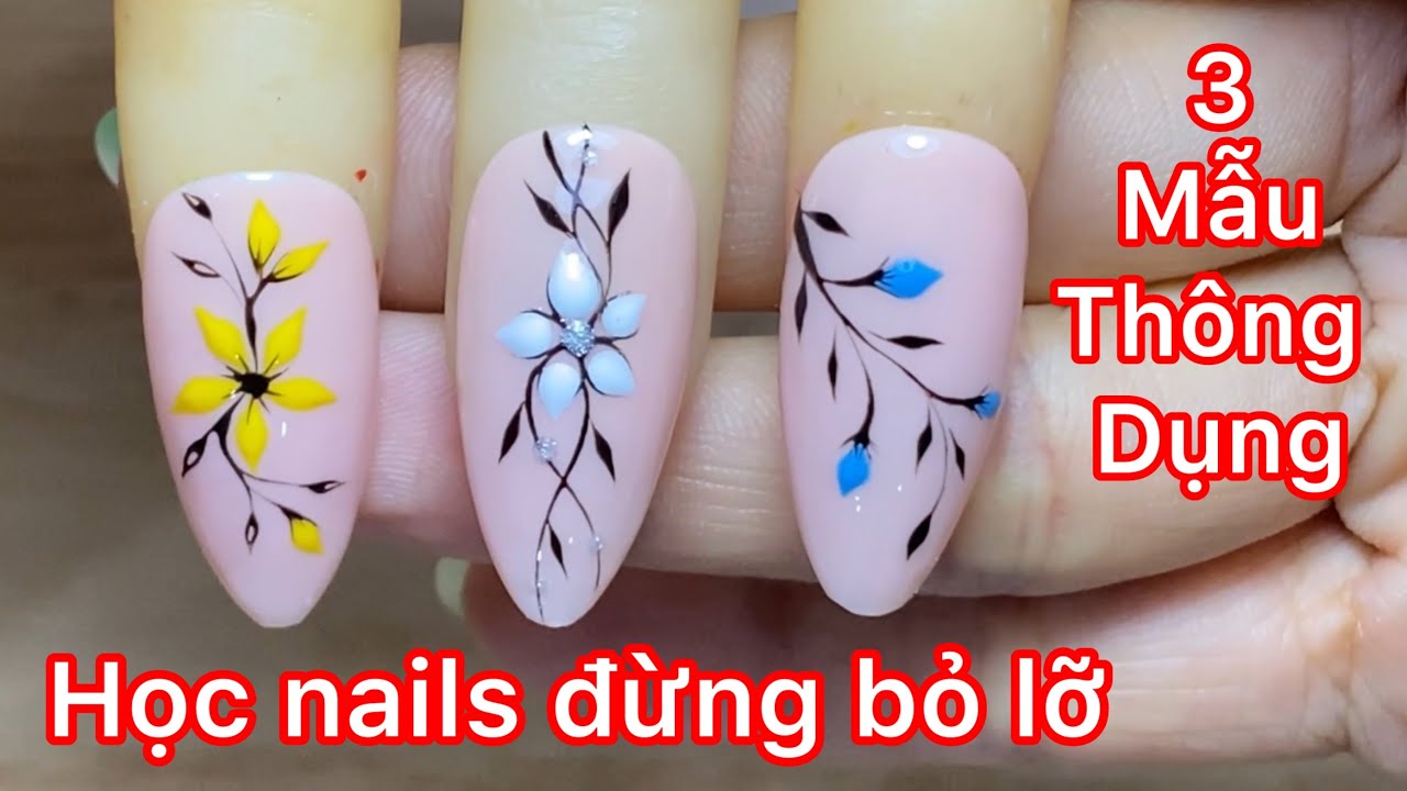 3 c&aacute;ch vẽ hoa si&ecirc;u dễ học nail cần biết