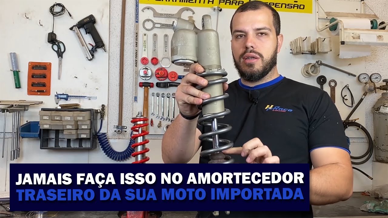 Jamais faça isso no amortecedor traseiro da sua moto importada! | Higor Passos