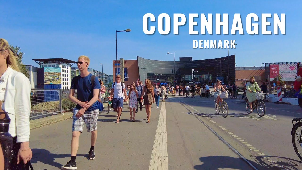 Copenhagen, Denmark | Summer City Walk | Street Walking | 4K | World Walker | K&oslash;benhavn, Danmark