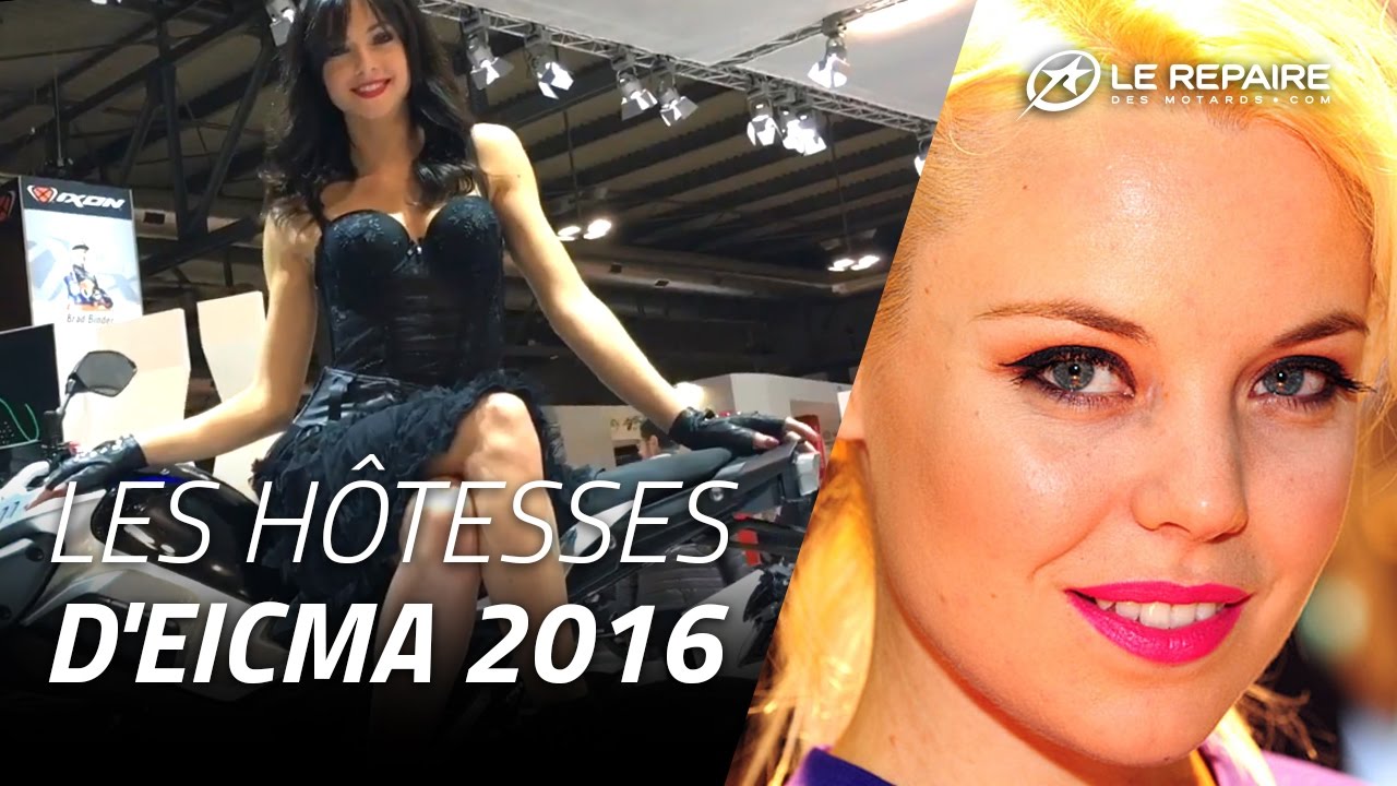 Les hôtesses du salon EICMA 2016