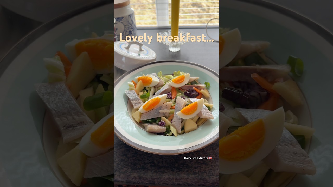 Pickled herring breakfast; me in a delightful pickle of DIY home project. #microstory #hygge #nordic