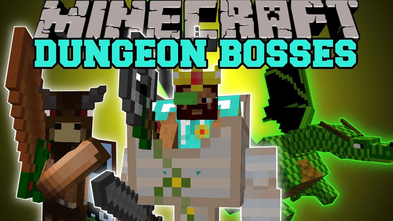 Minecraft: DUNGEON BOSSES (INTENSE NEW BOSS MOBS!) Better Dungeons Mod Showcase