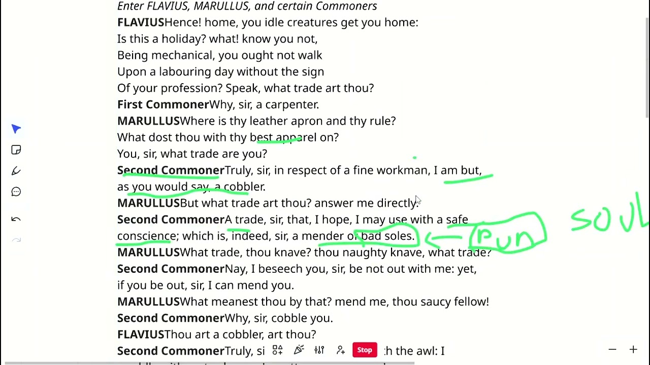 Julius caesar-act 1 scene 1. full study
