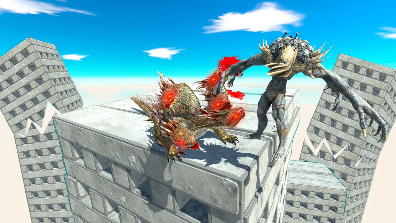 1 vs 1 Battle on Building - Animal Revolt Battle Simulator