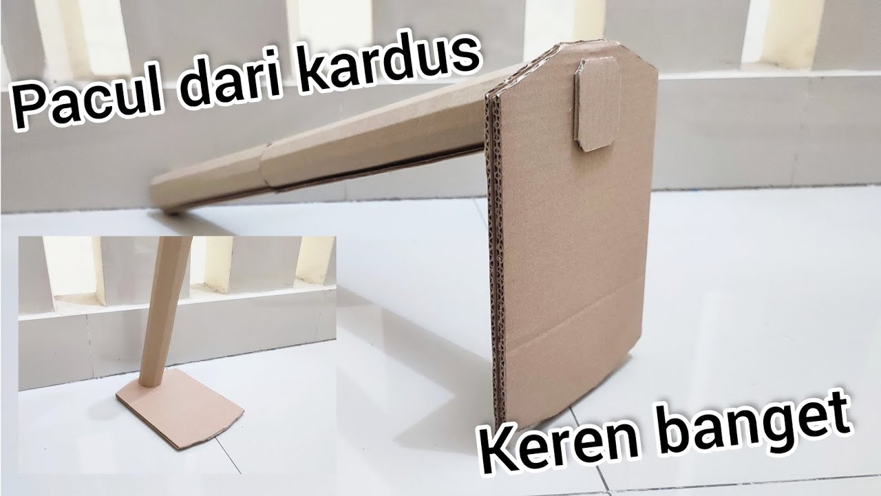 Cara Membuat Pacul atau Cangkul dari Kardus | Kerajinan Peralatan dari Kardus