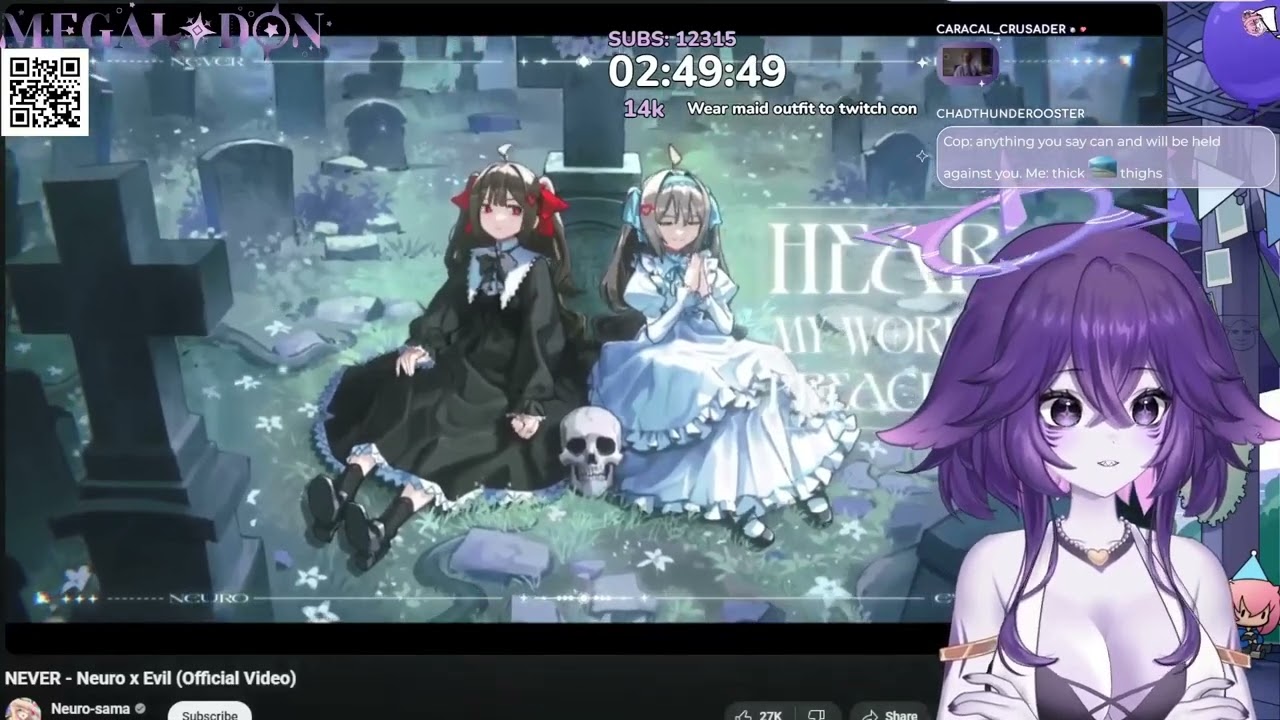 Megalodon Reacts to Neuro-Sama x Evil Neuro Original Song NEVER