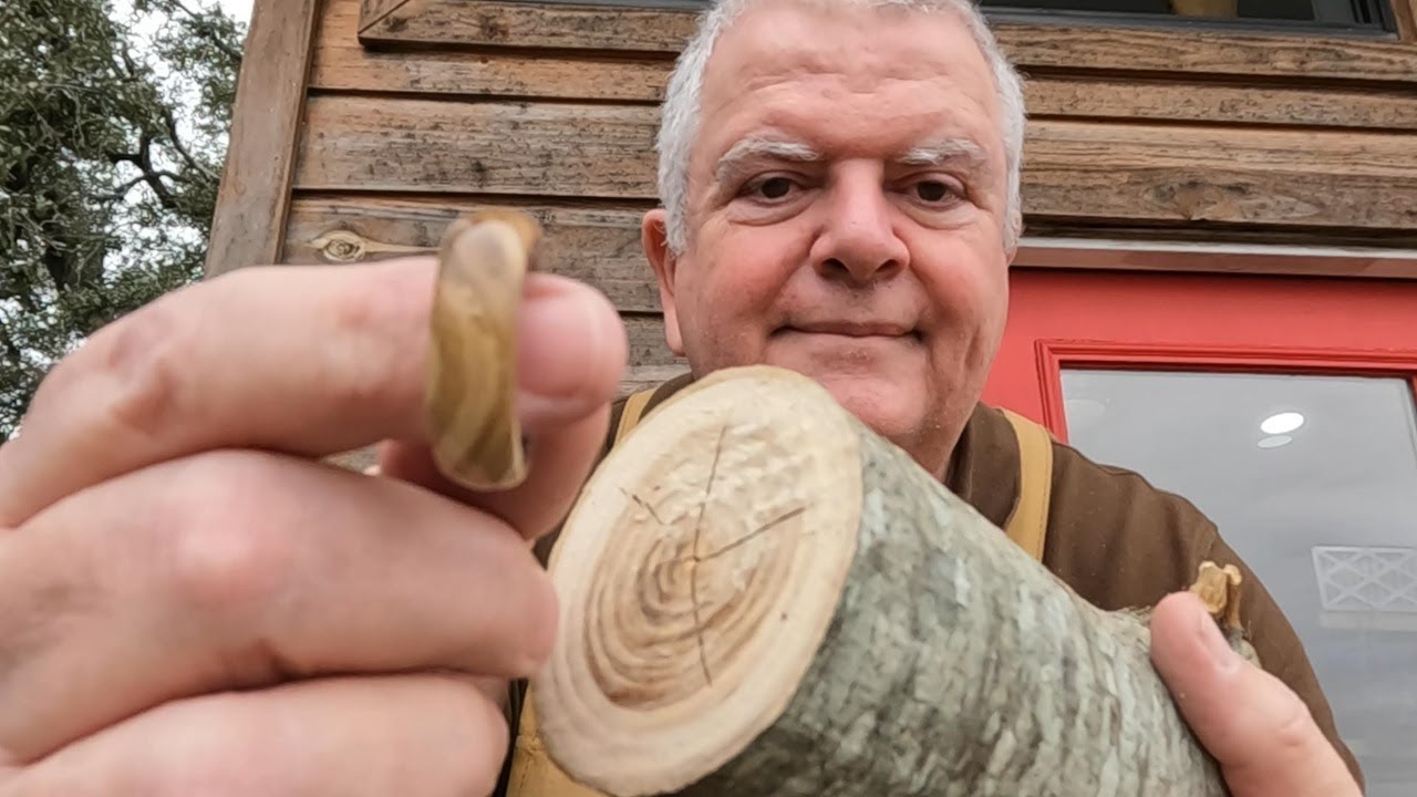 Making a Wood Ring using wood from a Customers Tree