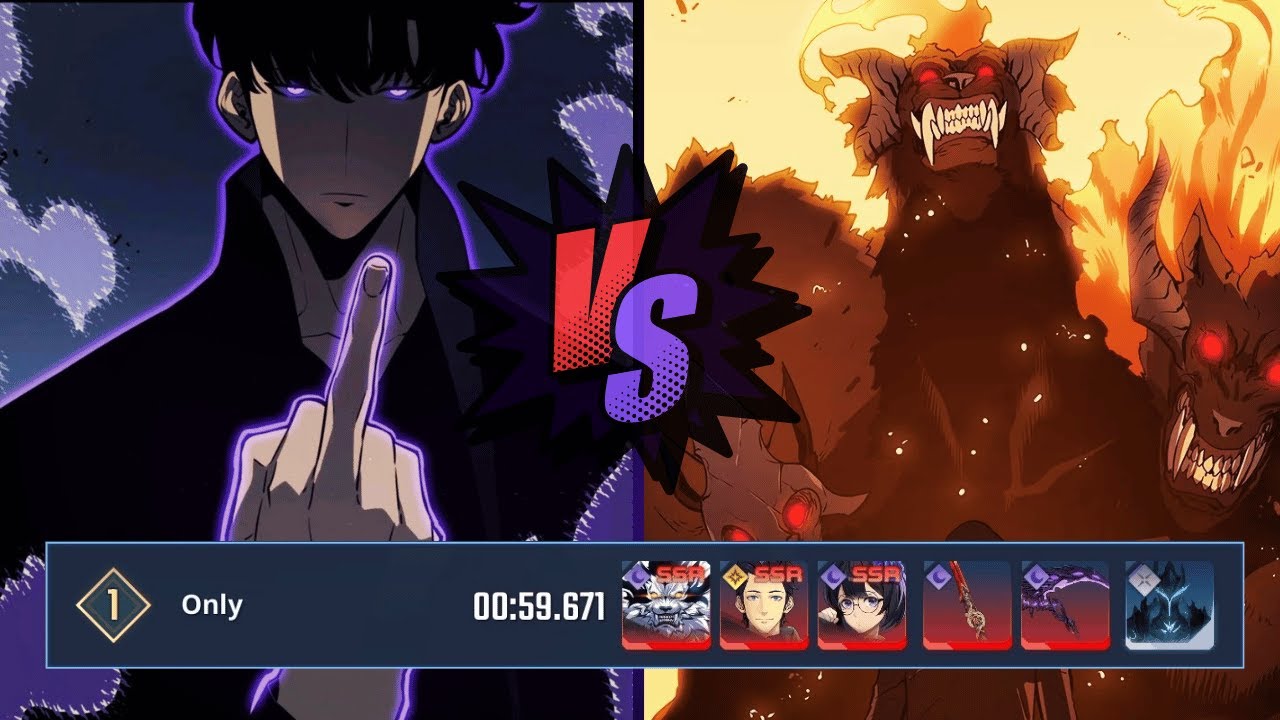 SPEEDRUN CERBERUS 59s BATTLEFIELD OF TIME  | SOLO LEVELING ARISE