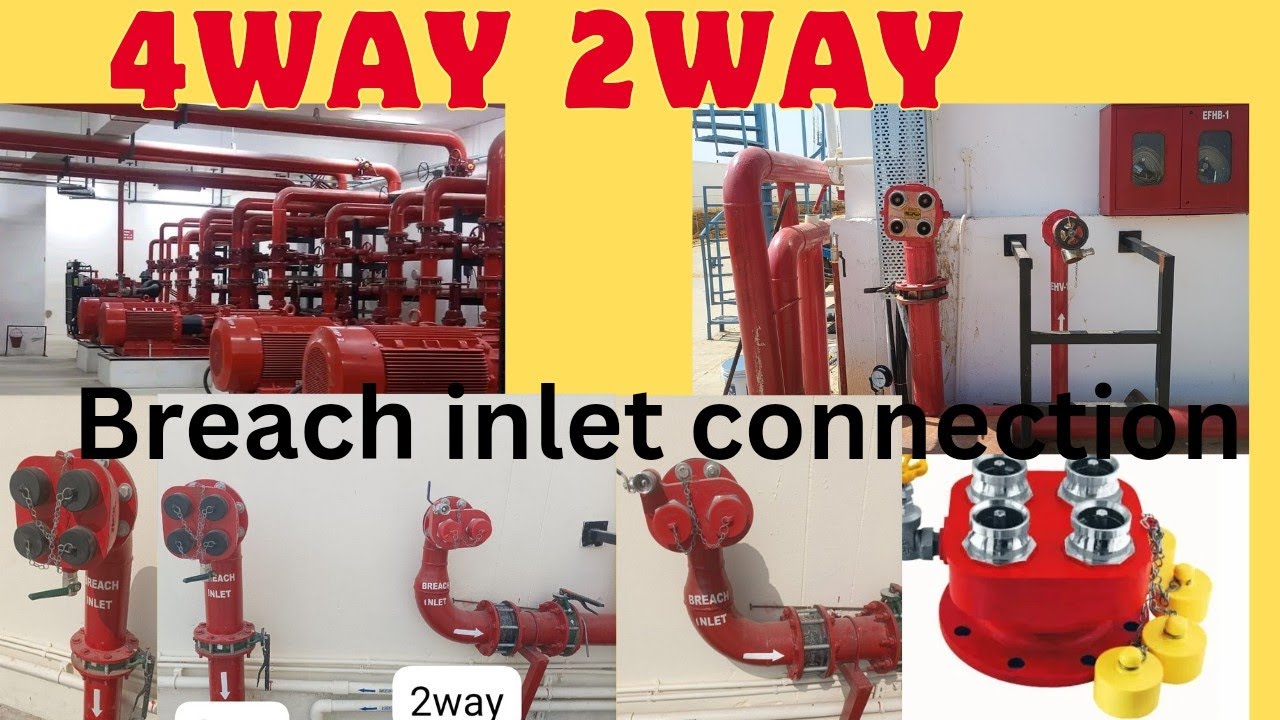 4way and 2way  || fire Breach inlet and outlet connection || fire fighting || fire hydrant