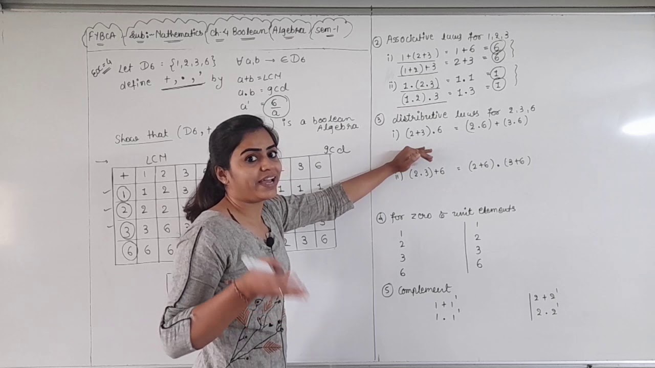 FYBCA | Mathematics | Ch-4 | Part-3 | Boolean Algebra| Sem-1 | By Divya Kathiriya