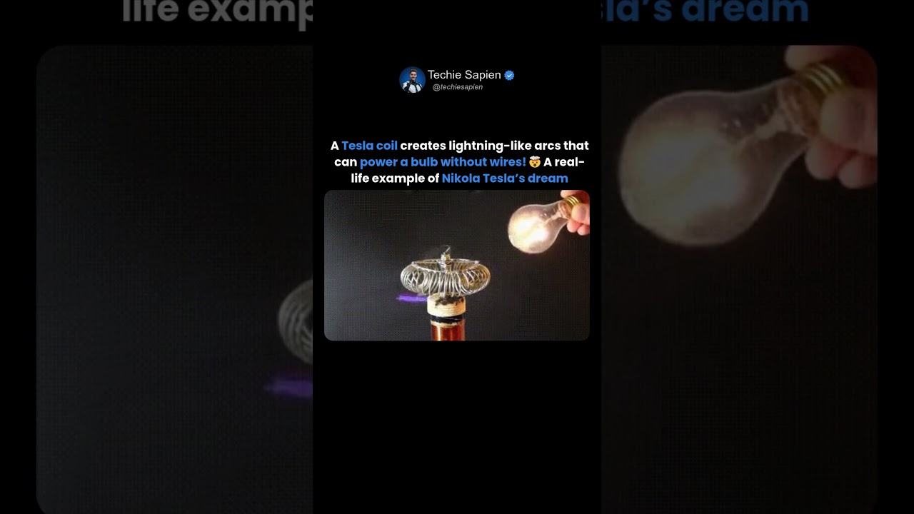 This Tesla Coil Lights a Bulb Without Wires! 🤯
