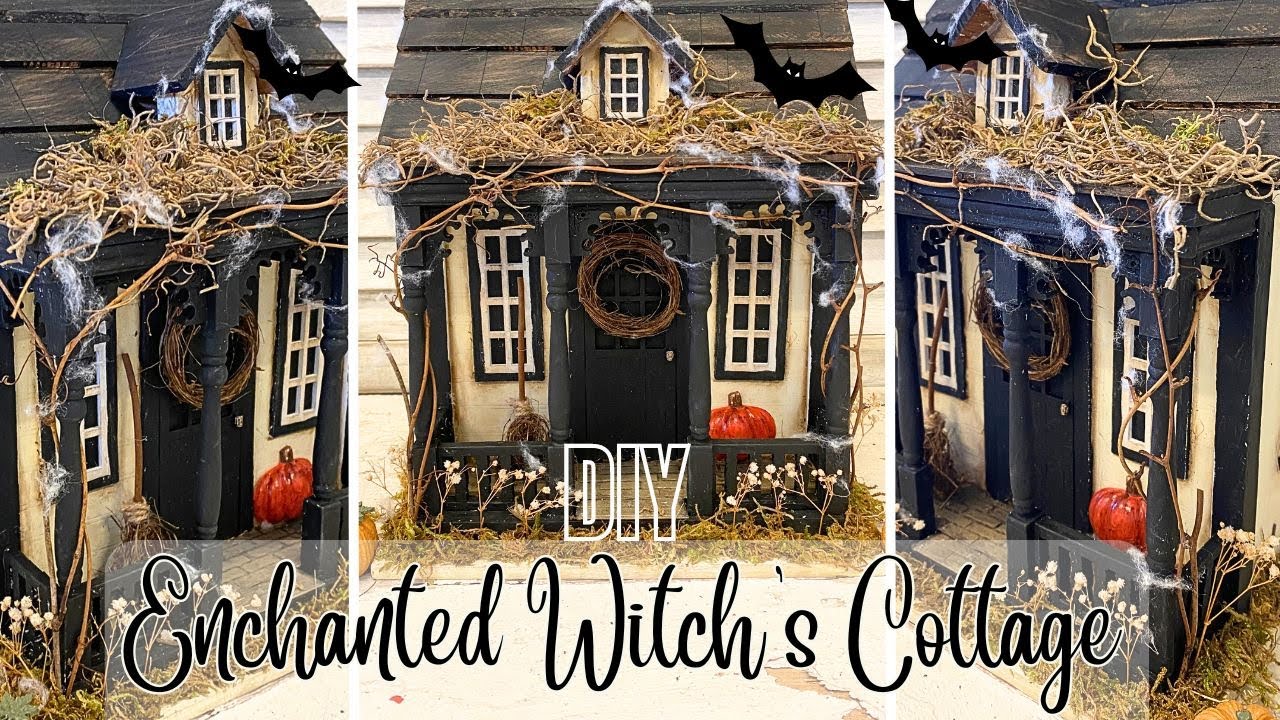 DIY Enchanted Witch's Cottage | TKMAXX Birdhouse Upcycle | Halloween Dollhouse | Miniatures