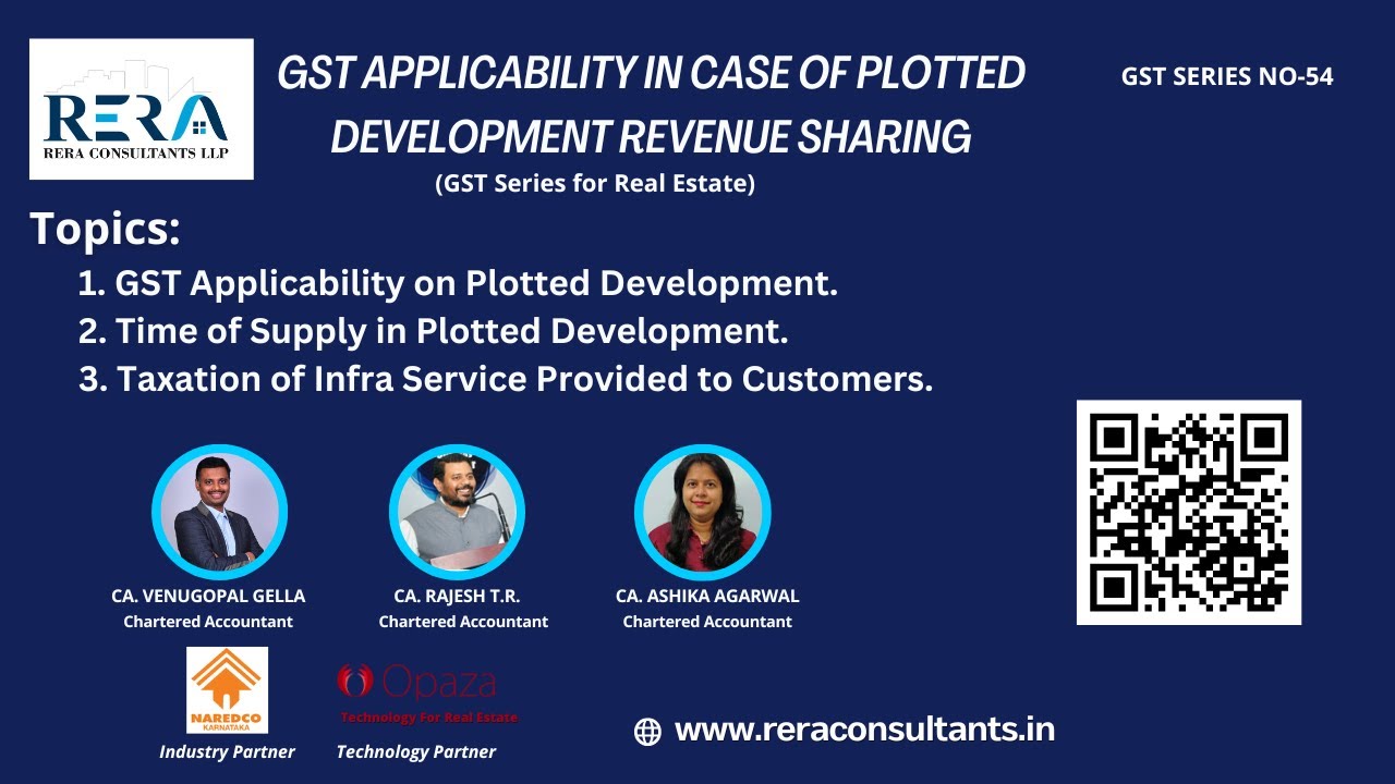 GST Applicability in Case of Plotted Development Revenue Sharing
