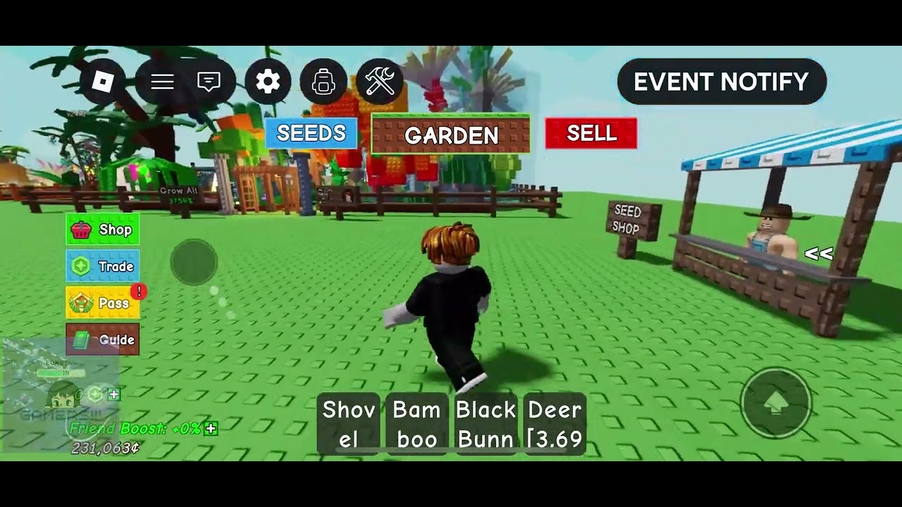 Just Relaxing in Grow a Garden | RobloxGame
