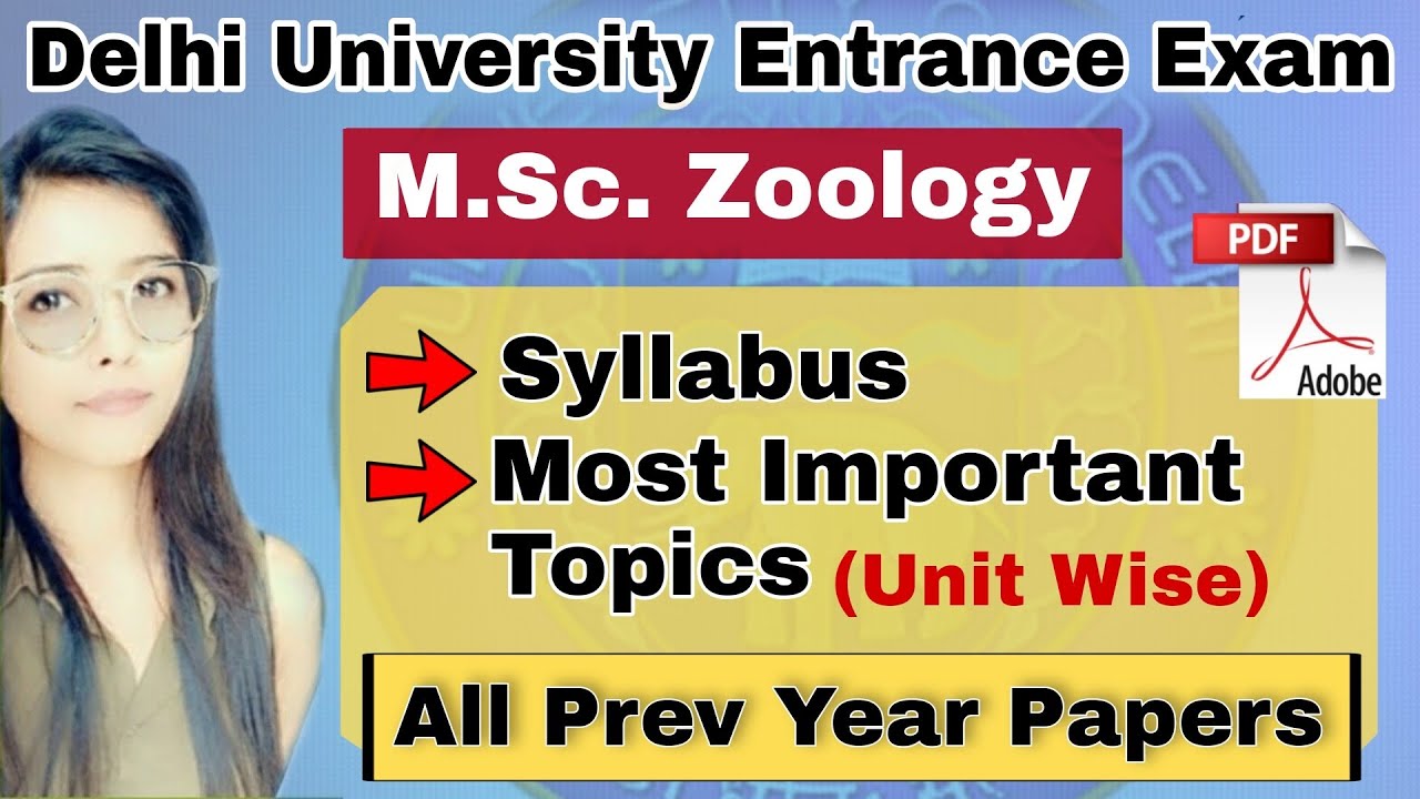 DU MSc Zoology Entrance Exam Syllabus 2021 #dusyllabus #dumsczoologysyllabus #dumsczoology #du2021