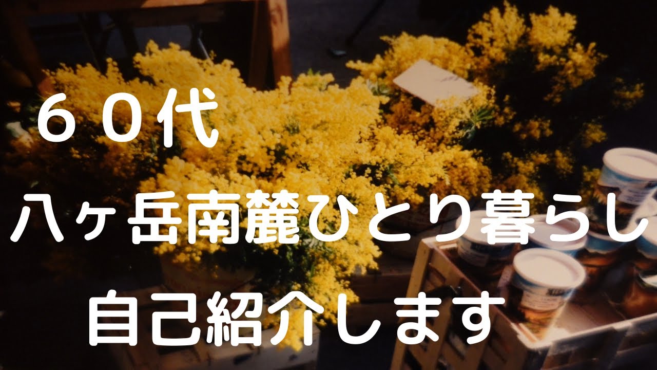 【 八ヶ岳南麓６０代一人暮らし】