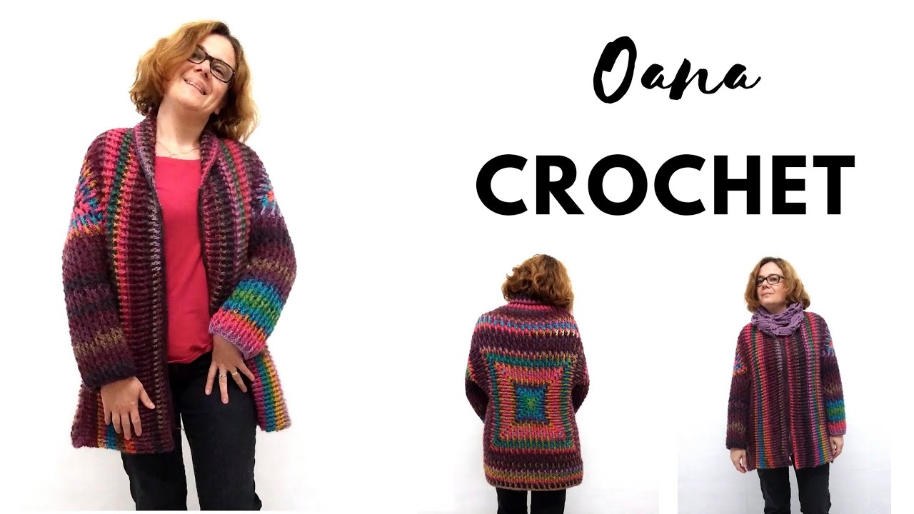 Cardigan un quadrato all'uncinetto by Oana