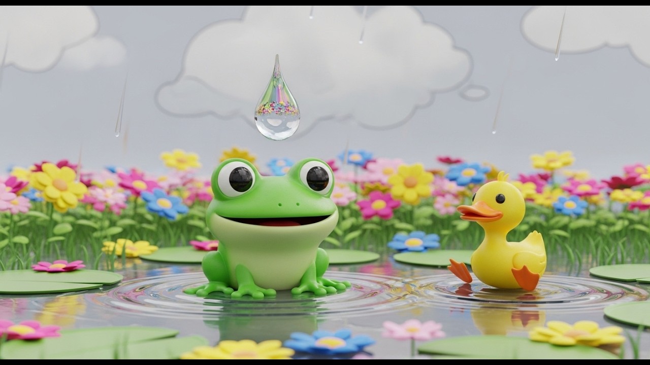Tiny Raindrop Pitter Patter | Gentle Kids Song | Preschool Sing Along