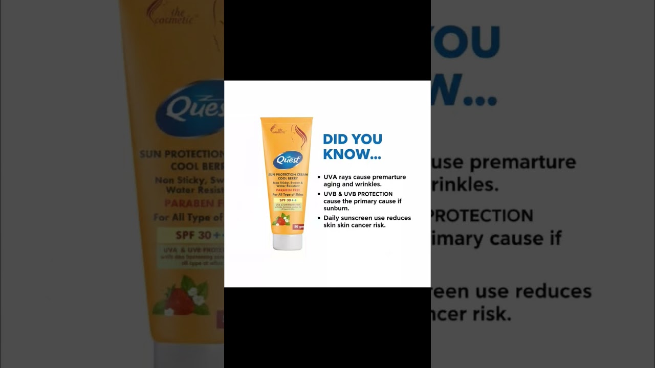 Did You Know? Sunscreen Protects from Wrinkles & Sunburn ☀️