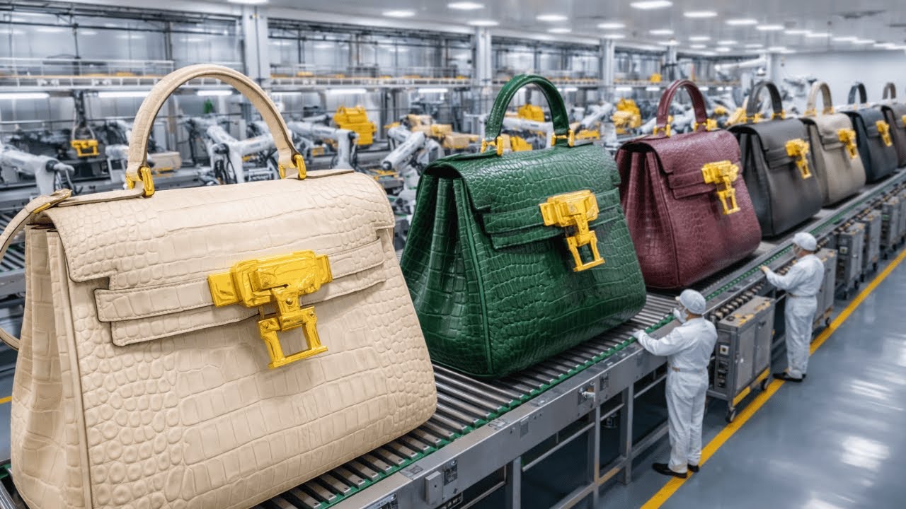 The Secret Unveiled: Witness The process of manufacturing high-end handbags at the factory.