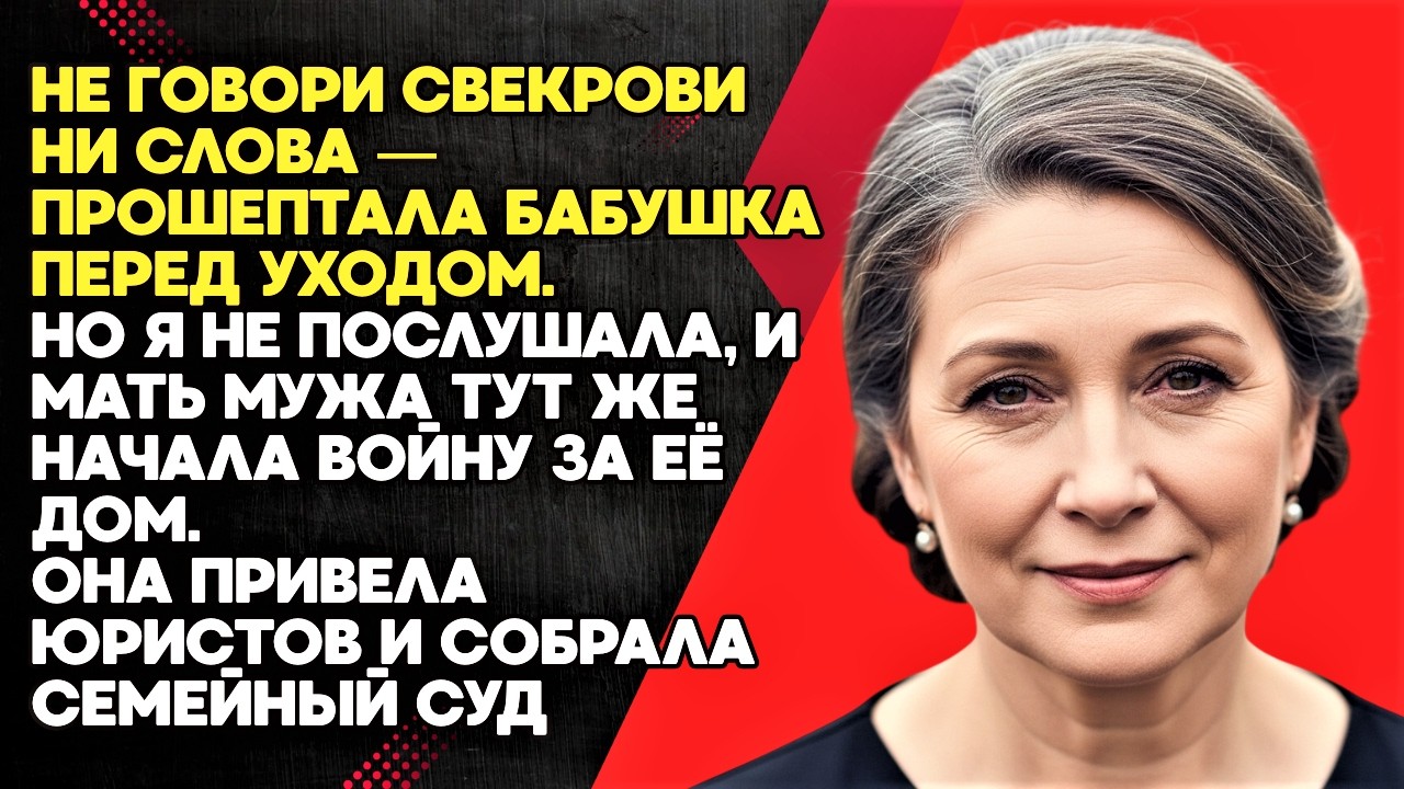 Свекровь устроила суд из-за дома но письмо мужа всё изменило