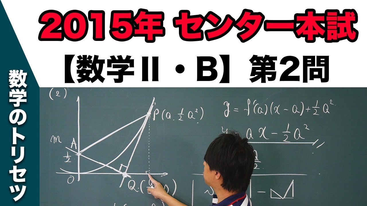 センター試験 2015年本試験【数学Ⅱ・B】第2問 微分法・積分法