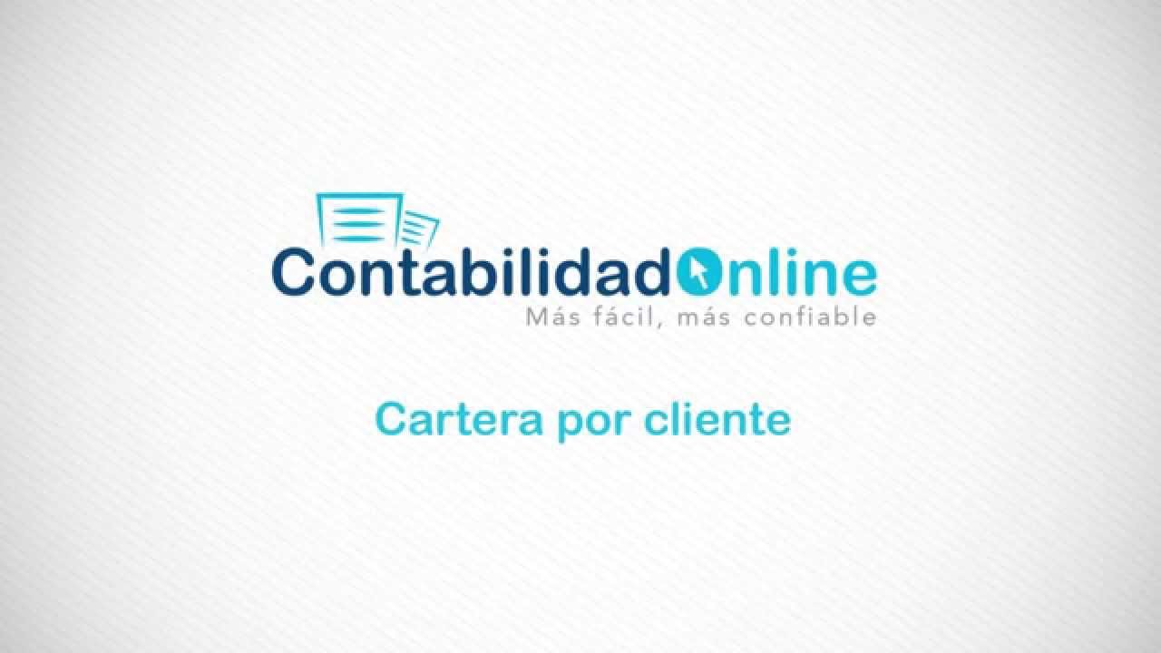 Cartera por cliente - Contabilidad On Line