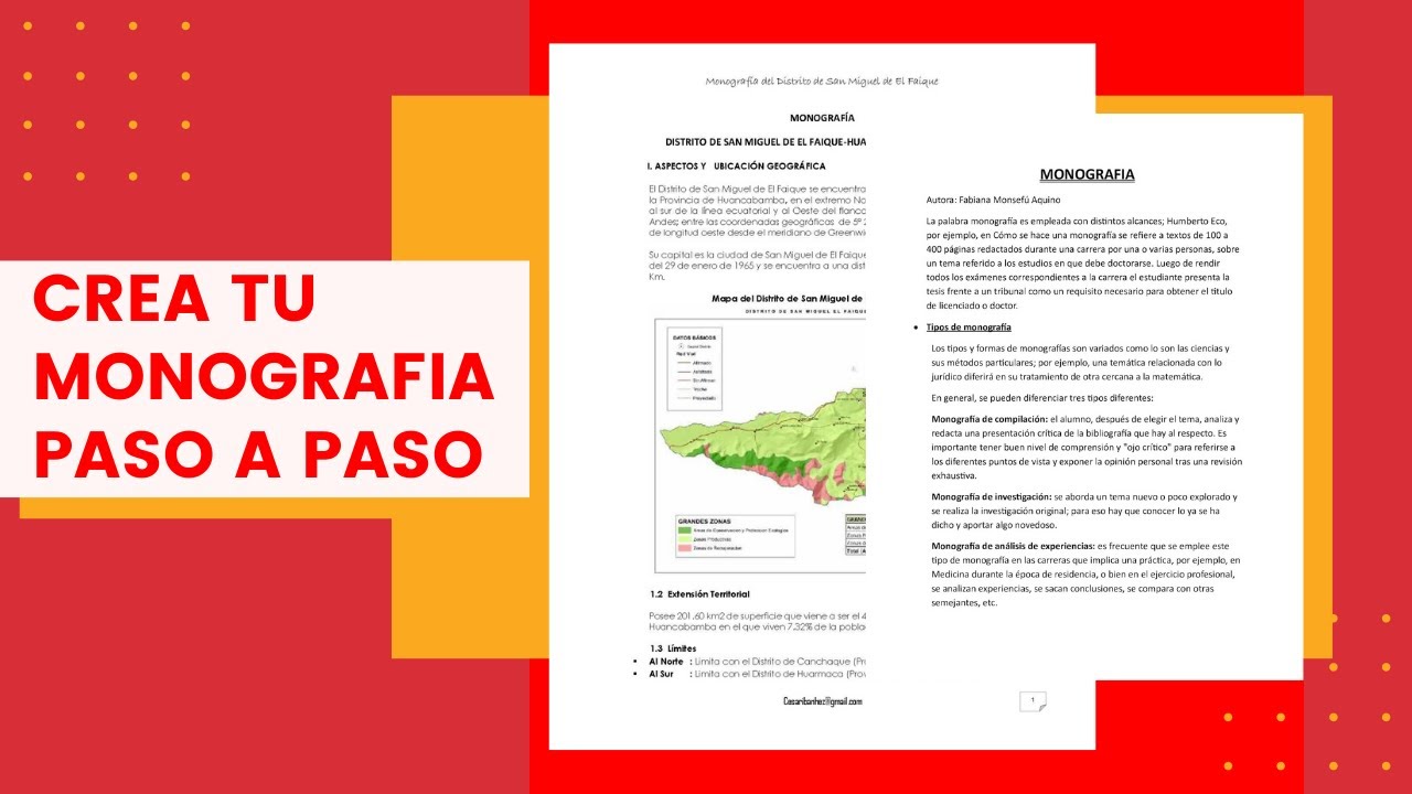 COMO HACER UNA MONOGRAFIA DESDE CERO