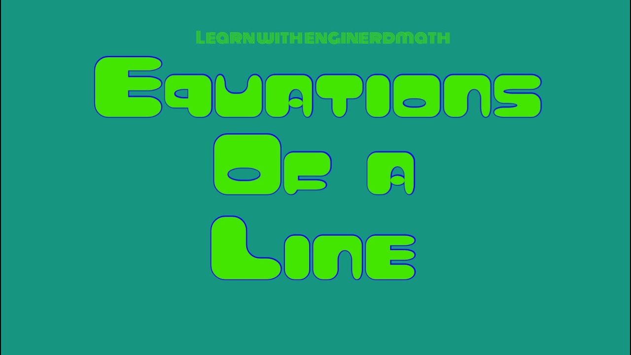 Equations of a Line (Tagalog/Filipino Math)