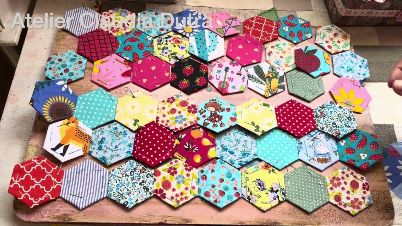 Capa para meu Junk Journal 2026 #epp #englishpaperpiecing #hexagono