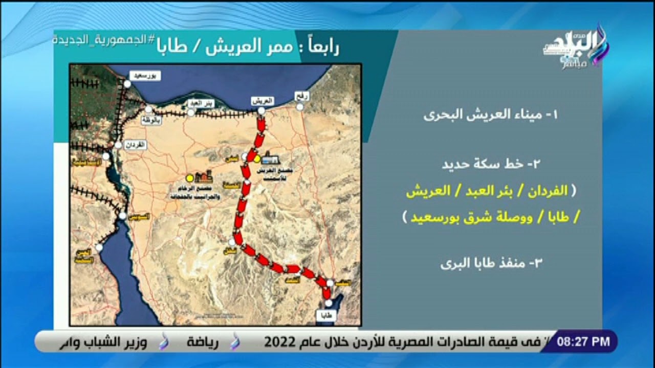 نقلة كبيرة .. أحمد موسى يوضح مزايا ممر العريش طابا