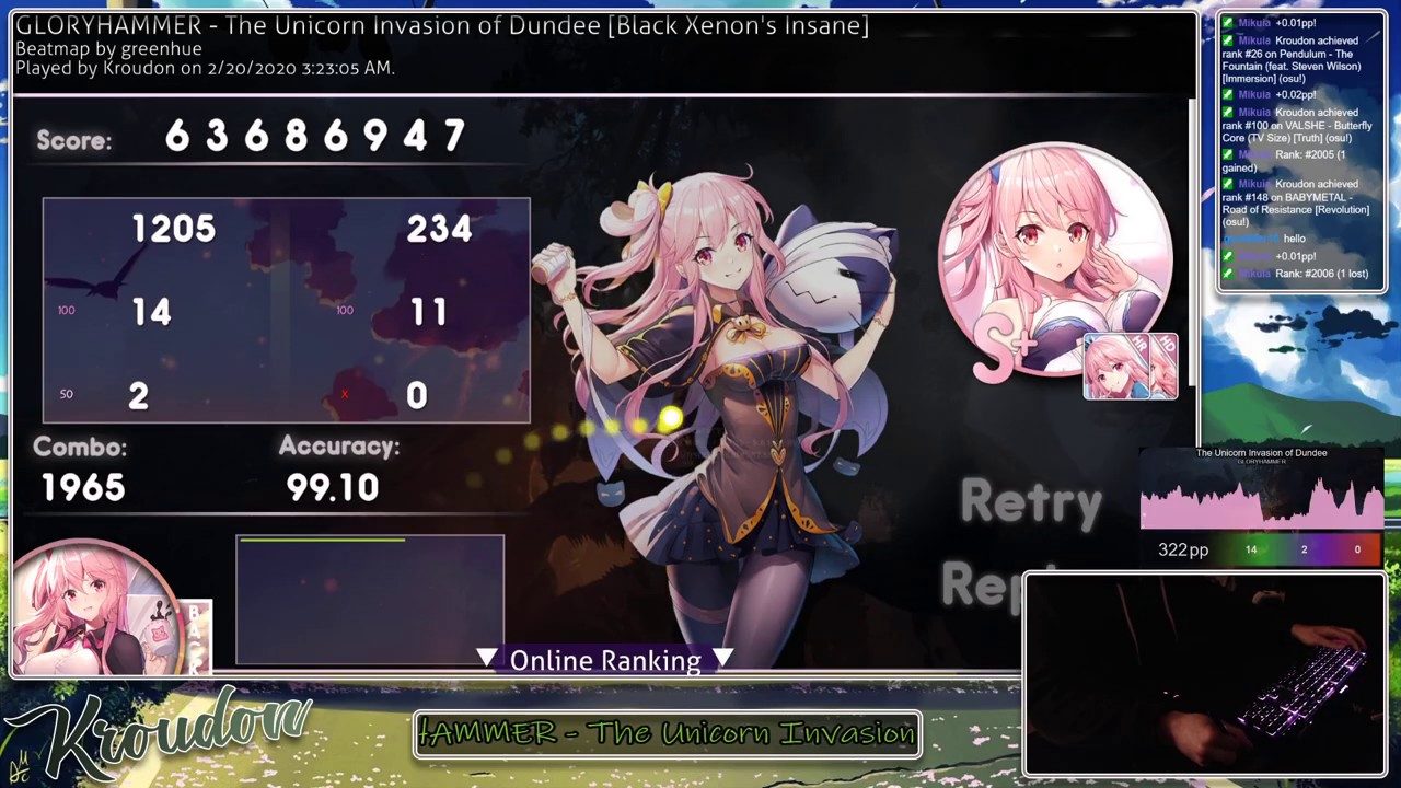 osu! GLORYHAMMER - The Unicorn Invasion of Dundee [Black Xenon's Insane] +HD,HR