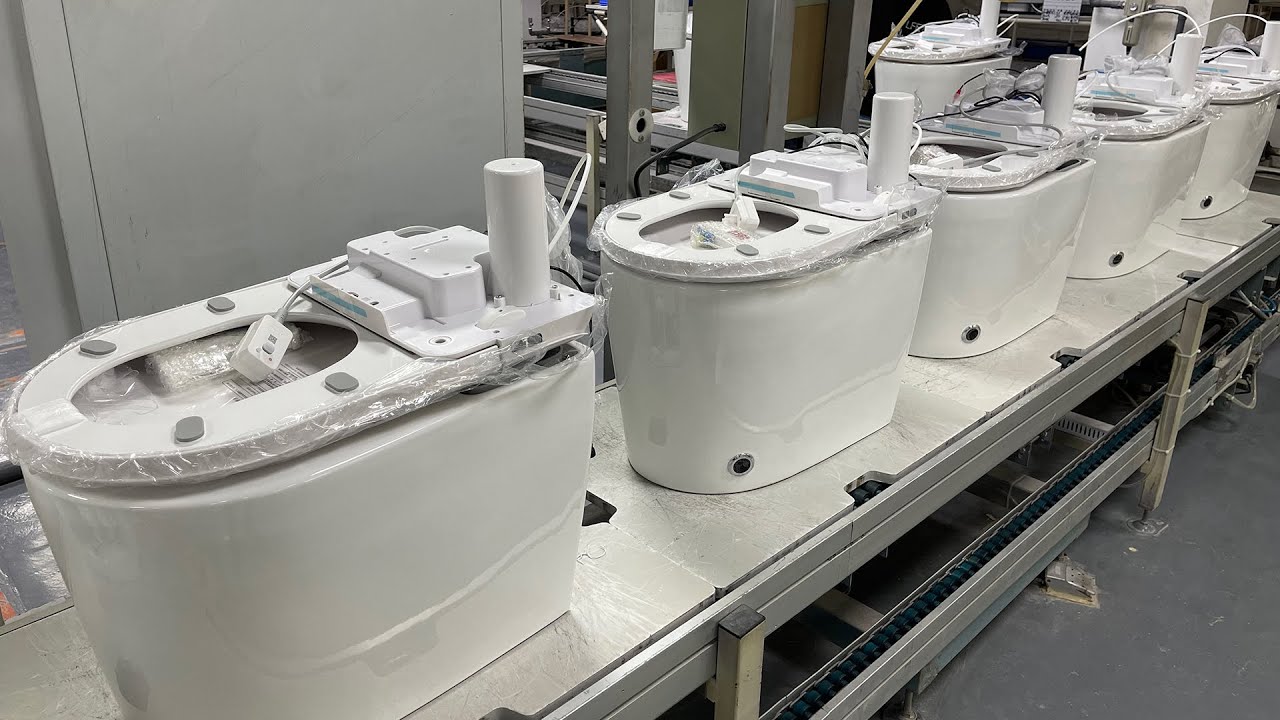 Luoware Smart Bidet Toilet Factory Mass Production Process in China