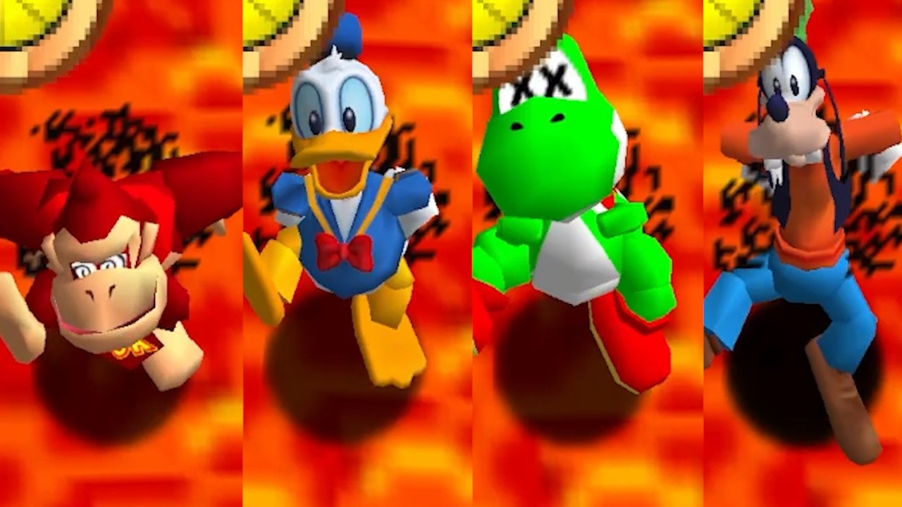 All Characters falling in Lava in the Bowser Castle