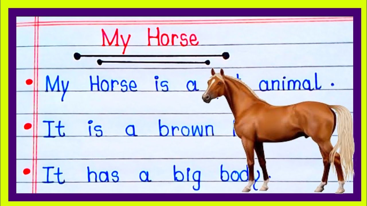 10 Lines Essay On My Horse In English | My Horse Essay In English | Karamjit Study Centre |