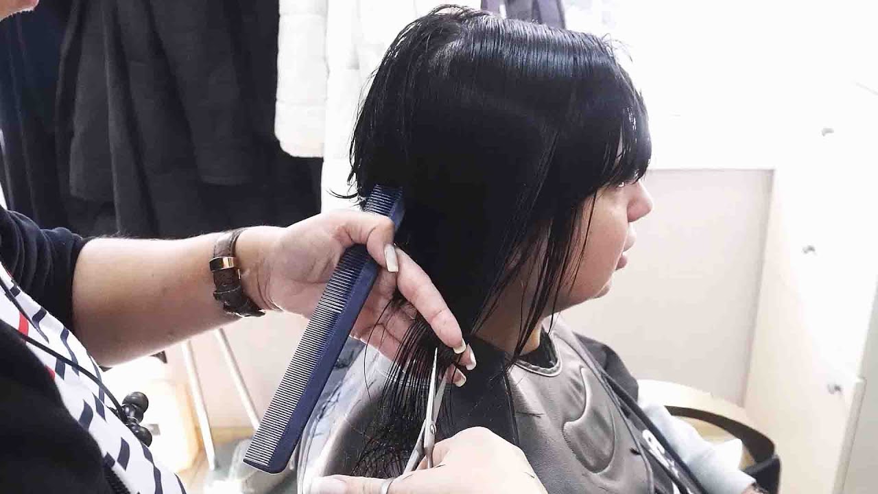 SHE WANTS SHORT STACKED BOB HAIRCUT - LONG TO SHORT CUT