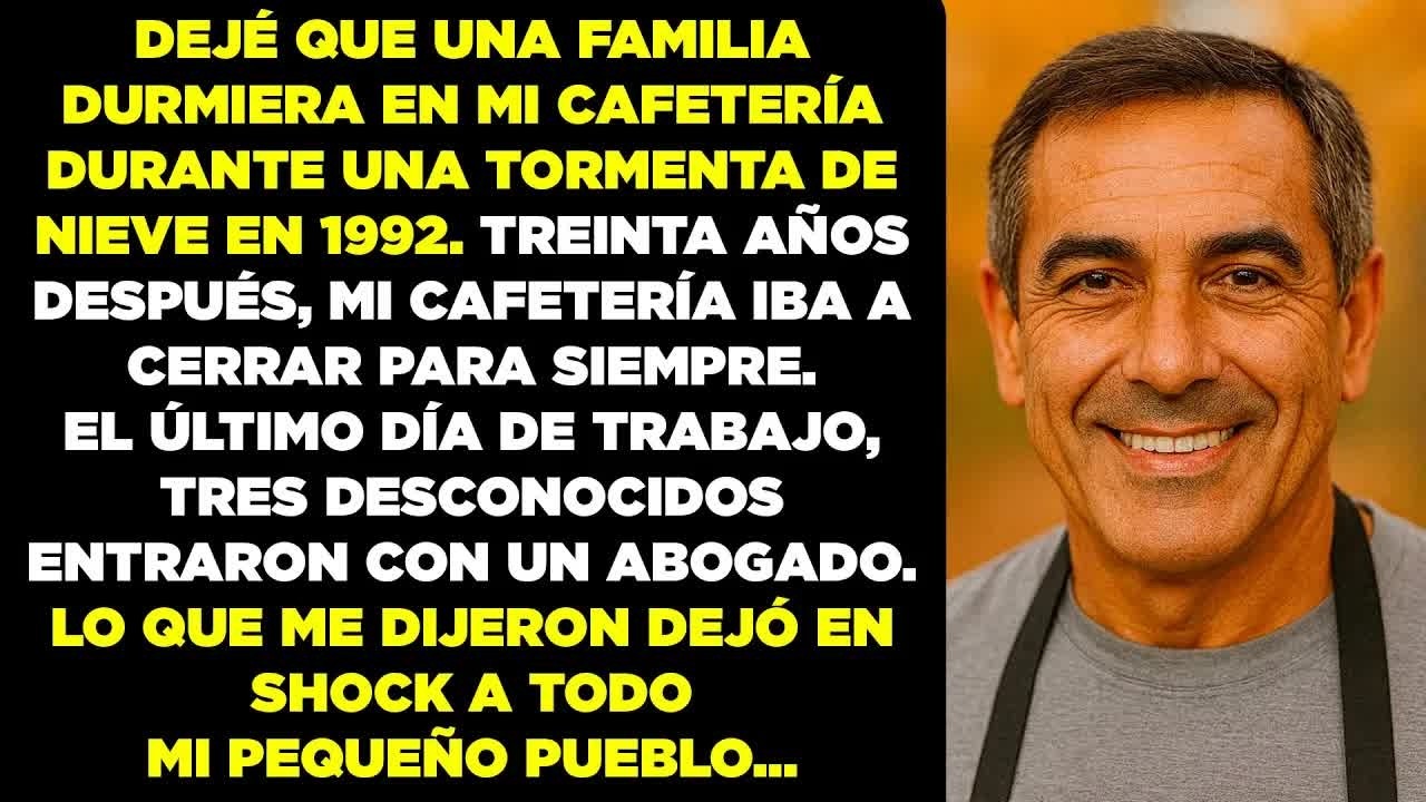 Los dejé dormir en mi restaurante en 1992. 30 AÑOS DESPUÉS, VOLVIERON EL DIA QUE LO CERRABA.