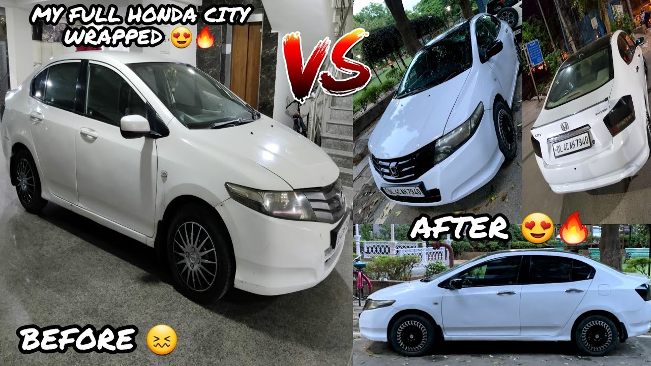 FULLY WRAPPED MY HONDA CITY 😍🔥 NEW BANA DI👌FULL BODY WRAP FOR CITY |CHEAPEST CAR WRAPPING IN DELHI 🌟