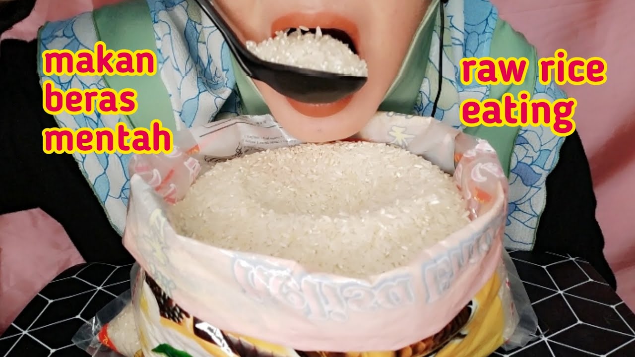 ASMR RAW RICE EATING | RAW RICE COMPILATION | KUMPULAN MAKAN BERAS MENTAH, 生ご飯を食べる | 밥을 먹다 | 吃生米