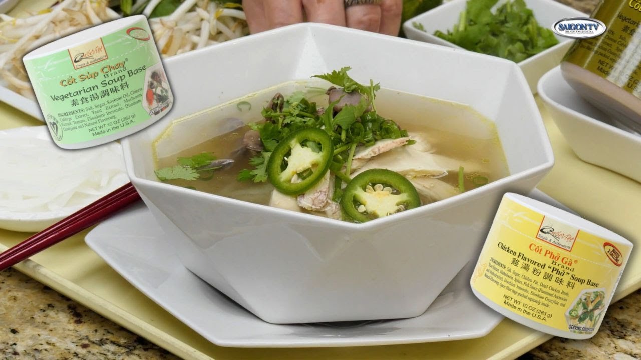 Cách Nấu Phở Gà Thanh Ngọt Chuẩn Vị 🍜 | Dùng Cốt Phở Gà® & Cốt Súp Chay® Quoc Viet Foods