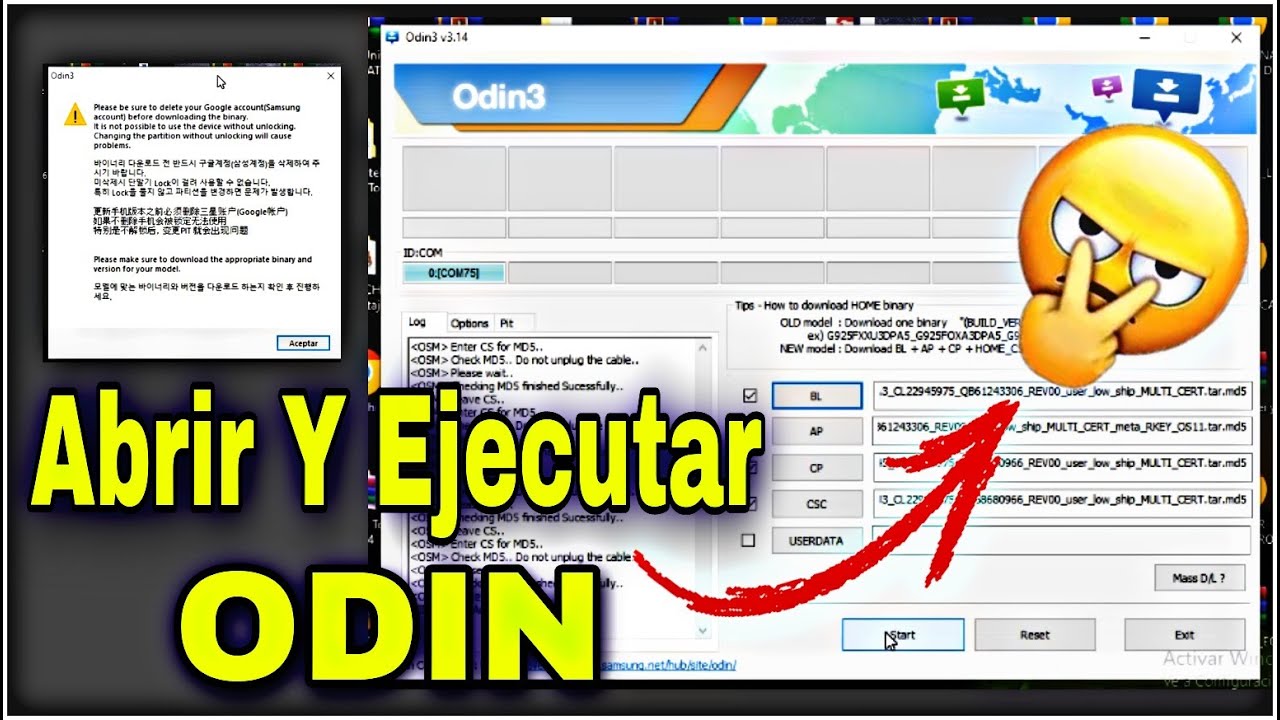 Abrir Y Usar Odin 3.14.4 | Como Flashear Samsung Galaxy Vía Odin3 3.14