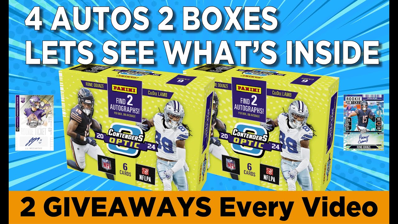 2024 Contenders Optic Football Review 2 Boxes Opened 2 Autographs Per Box let see what we got!