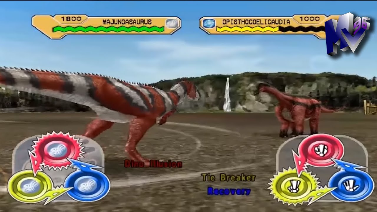 Dinosaur King Arcade Game 古代王者恐竜キング Majungasaurus VS Alpha Fortress Easy Full Story