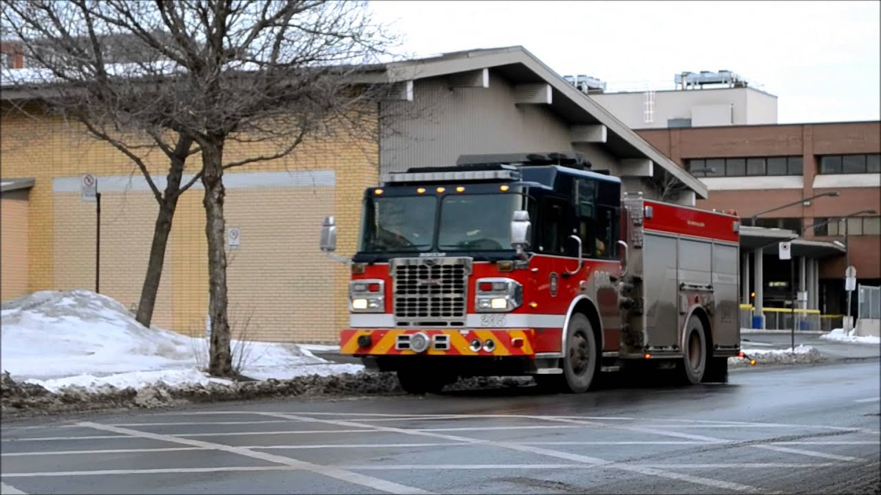 MONTREAL FIRE TRUCKS RETURN TO STATION 35