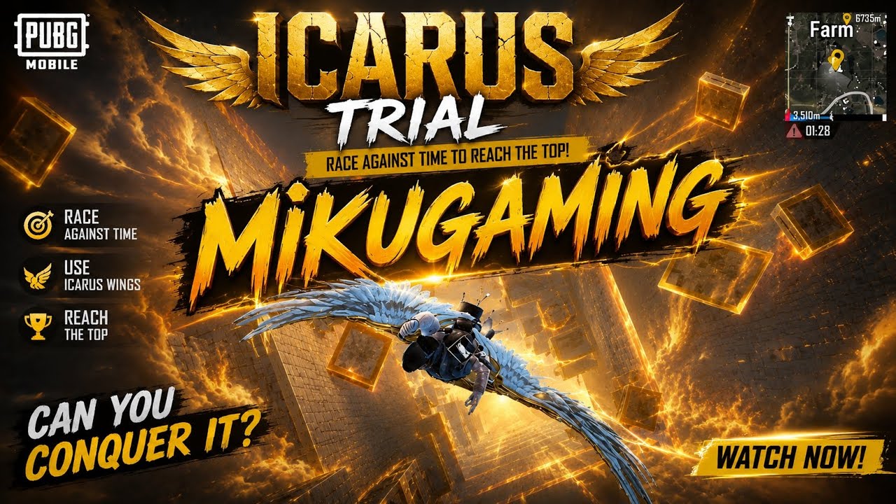 Icarus trial in 4.4 PUBG mobile update #pubg #pubgmobile #bgmi #gaming #shorts 