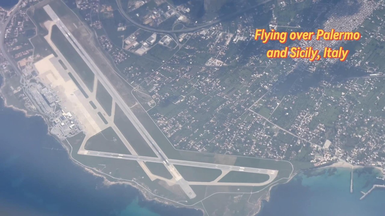 Flying Over Palermo & Sicily Coast in 4K | Passenger View UK to Malta