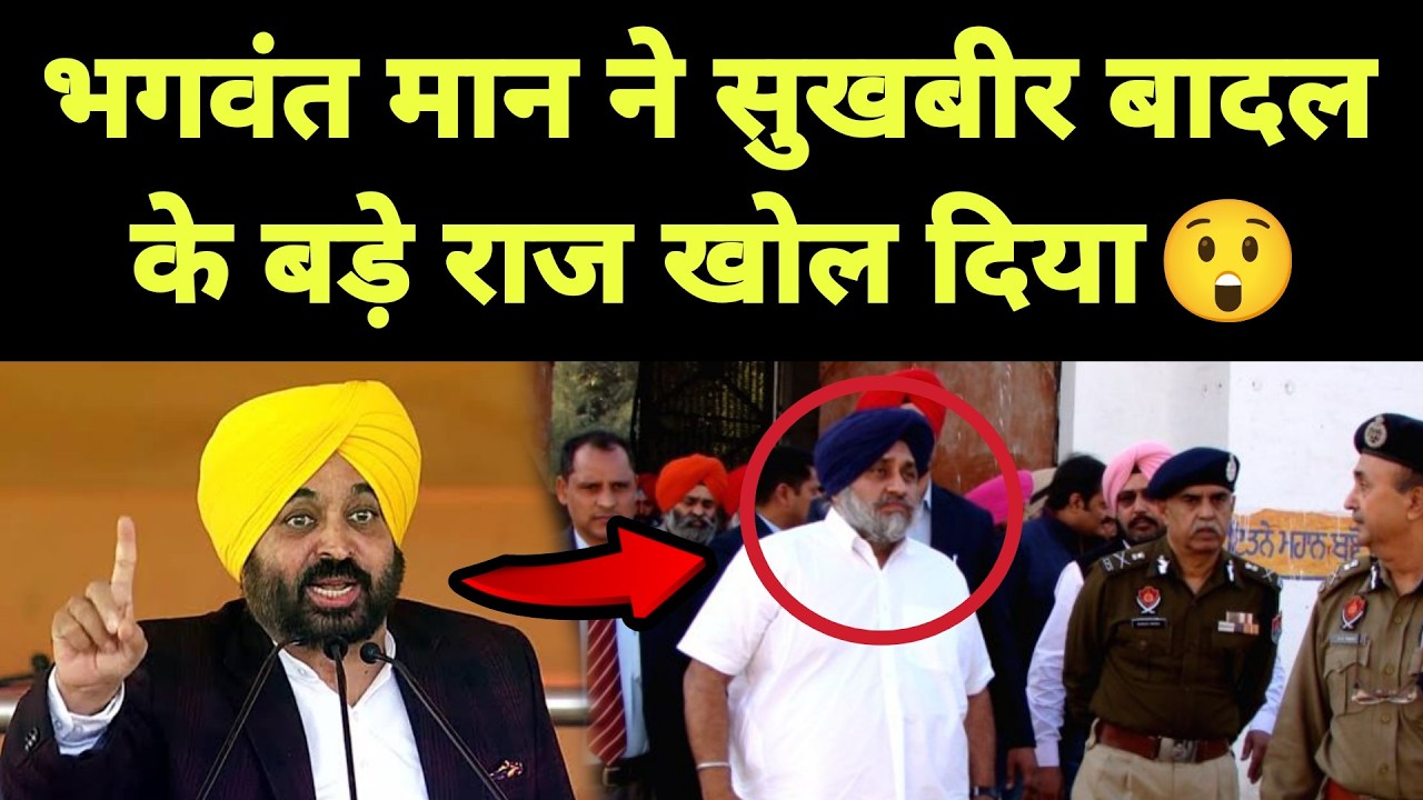 CM Bhagwant Mann ने Sukhbir Badal के बड़े राज खोल दिया || Punjabi News React
