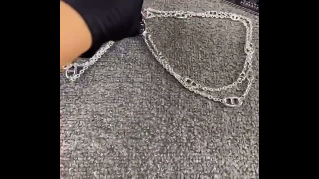 Herm&egrave;s Farandole Long Necklace Cha&icirc;ne D&rsquo;Ancre Sterling Silver